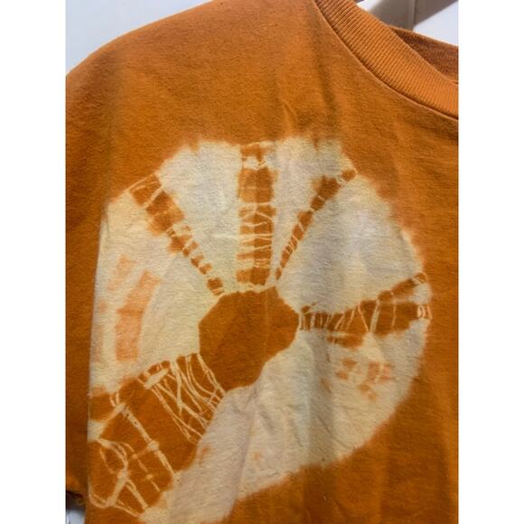 Vintage tye dye T-shirt Gitano single stitch orange tee 80s 90s - Picture 5 of 7